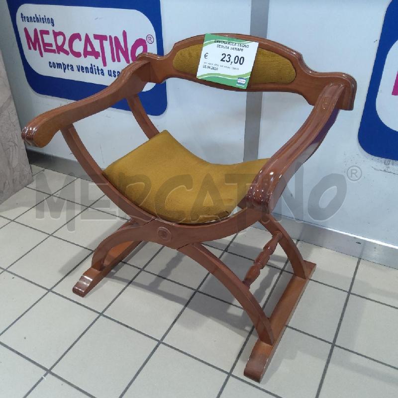 SAVONAROLA LEGNO SEDUTA SENAPE | Mercatino dell'Usato San maurizio canavese 3