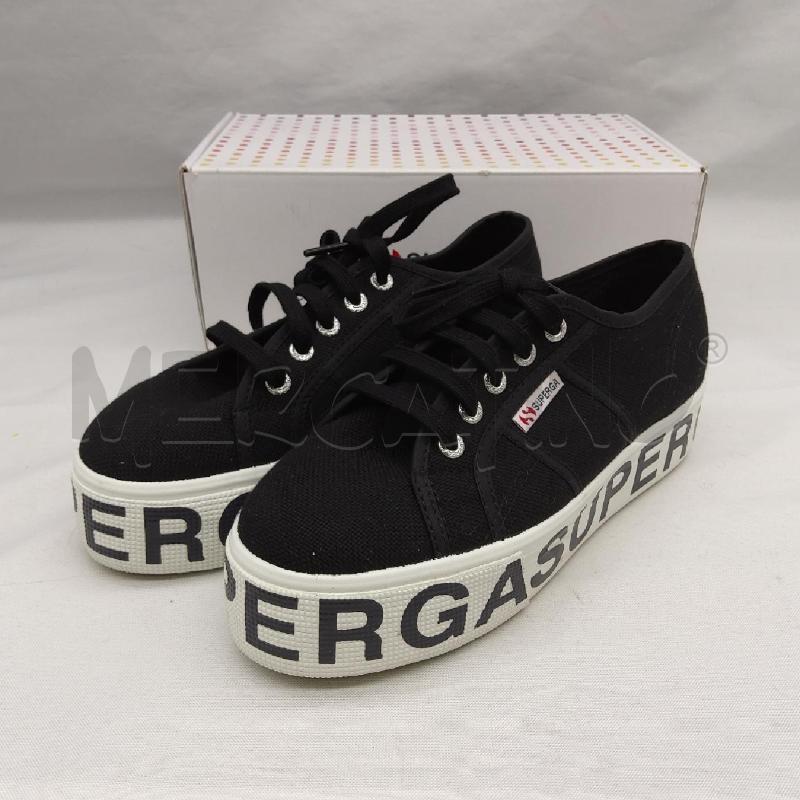 SCARPE DONNA SUPERGA SC2 NERO TELA COTW OUTSOLE LETTERING  | Mercatino dell'Usato San maurizio canavese 1