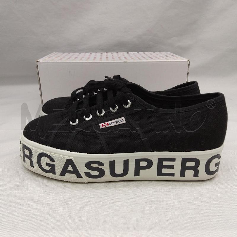 SCARPE DONNA SUPERGA SC2 NERO TELA COTW OUTSOLE LETTERING  | Mercatino dell'Usato San maurizio canavese 2