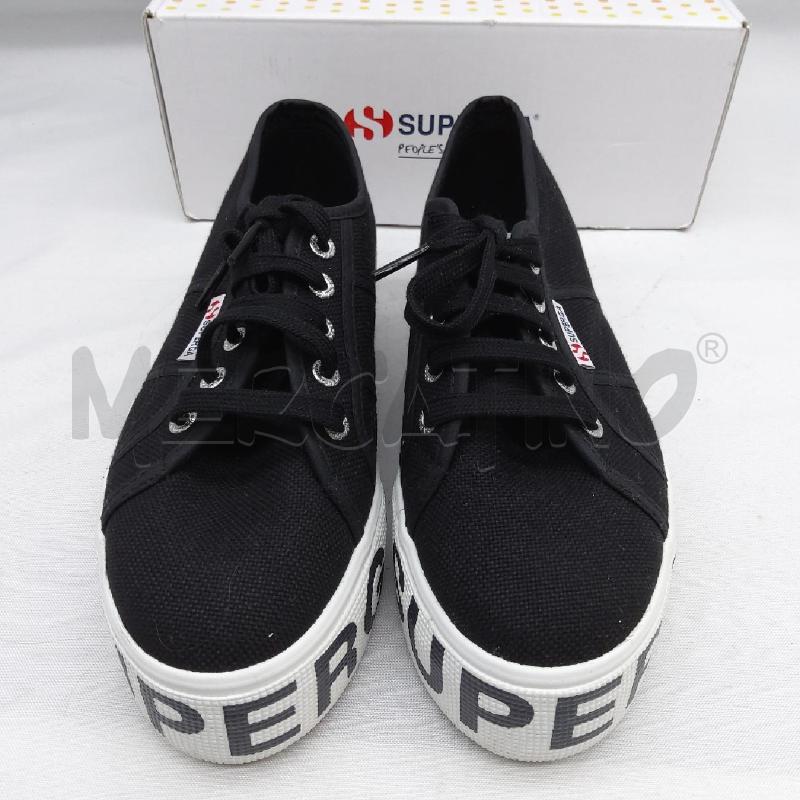 SCARPE DONNA SUPERGA SC2 NERO TELA COTW OUTSOLE LETTERING  | Mercatino dell'Usato San maurizio canavese 3