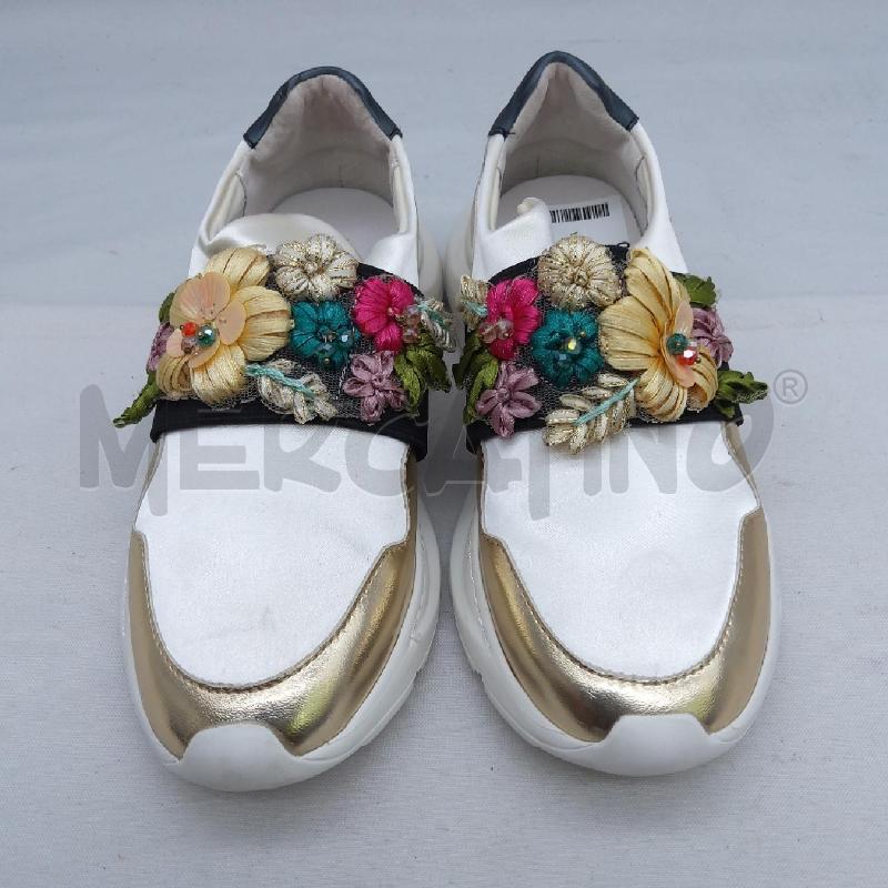 SCARPE D 1B FRACOMINA BNC FIORI APPLICAZIONI  | Mercatino dell'Usato San maurizio canavese 5