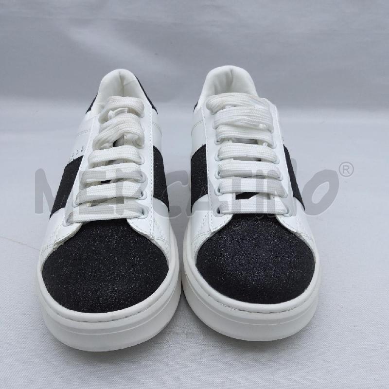 SCARPE D 1D GAELLE BIANCO BANDE NERO GLITTER  | Mercatino dell'Usato San maurizio canavese 3