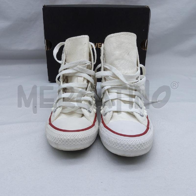 SCARPE D CONVERSE SC2 BIANCO TELA BORCHIE  | Mercatino dell'Usato San maurizio canavese 2