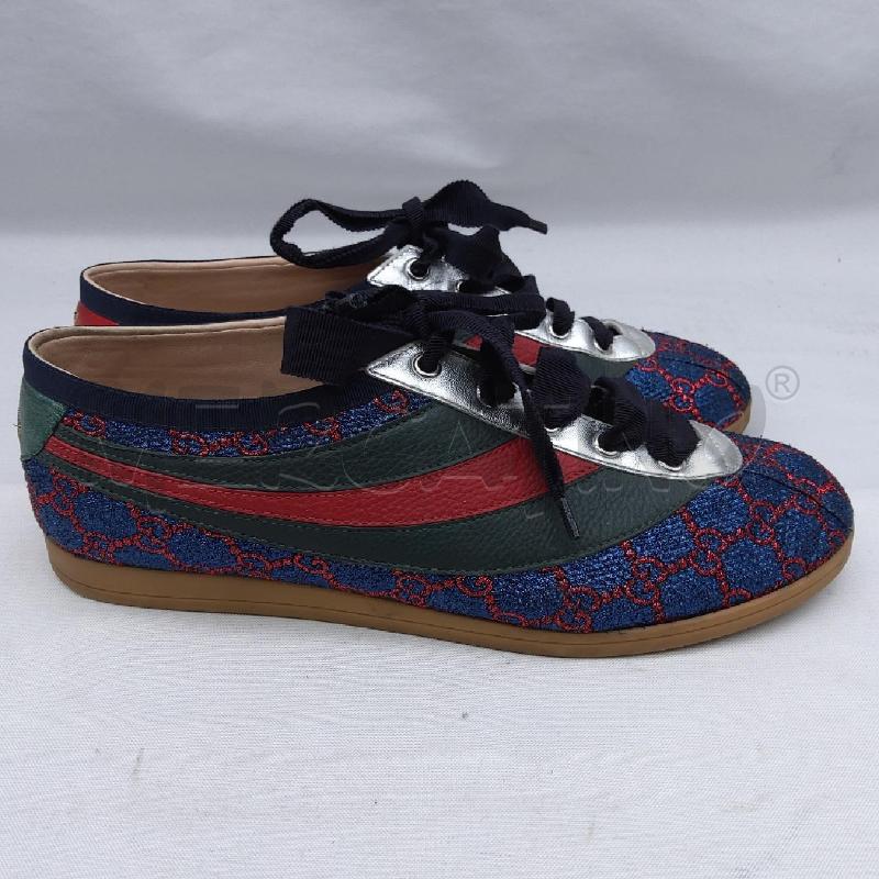 SCARPE UOMO GUCCI FALACER LUREX BLU LOGO ROSSO  | Mercatino dell'Usato San maurizio canavese 2