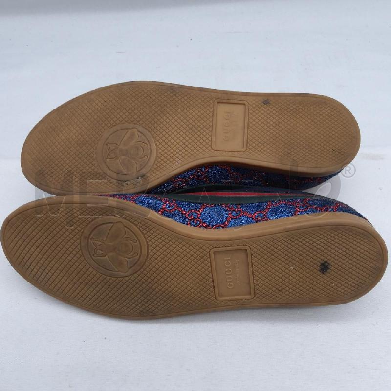 SCARPE UOMO GUCCI FALACER LUREX BLU LOGO ROSSO  | Mercatino dell'Usato San maurizio canavese 4