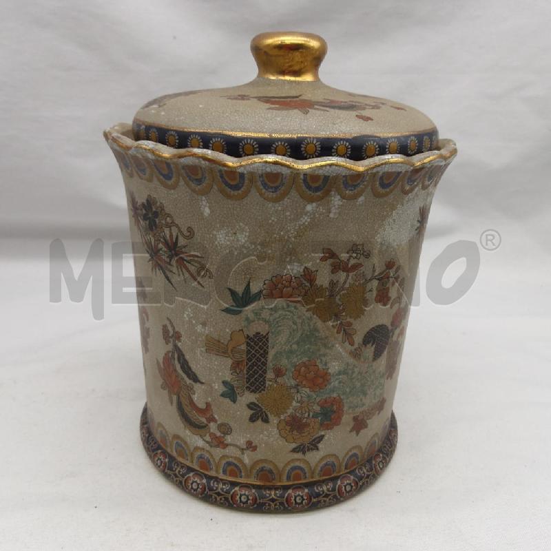 SCATOLA CERAMICA CINESE SATSUMA BEIGE  | Mercatino dell'Usato San maurizio canavese 1
