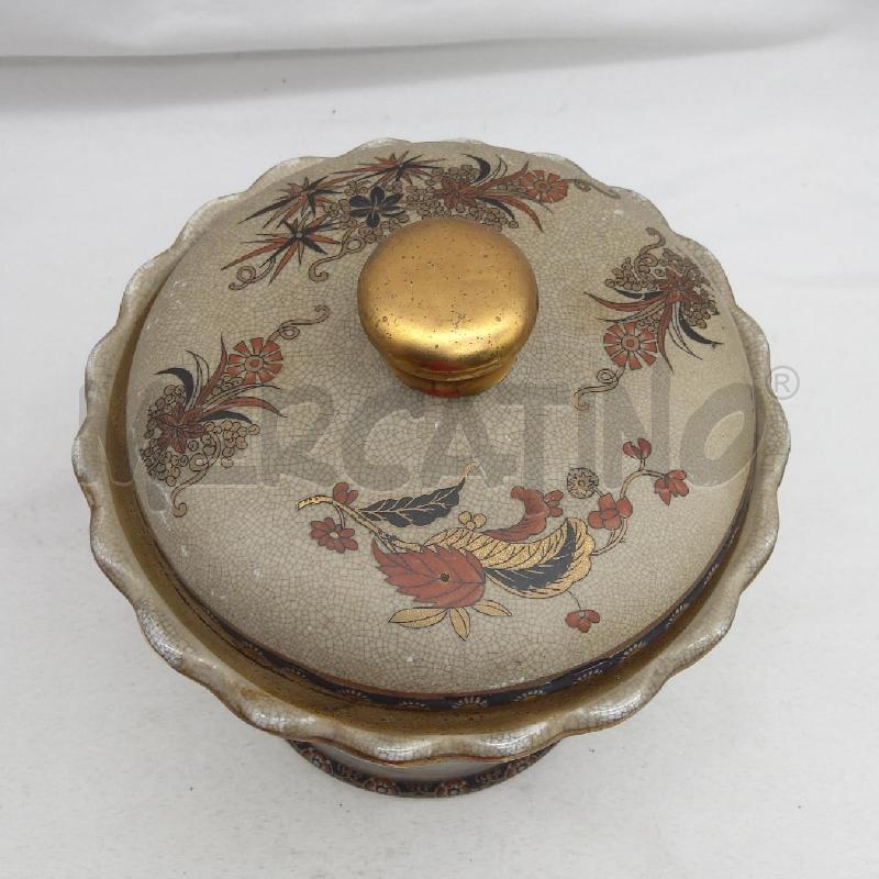 SCATOLA CERAMICA CINESE SATSUMA BEIGE  | Mercatino dell'Usato San maurizio canavese 2