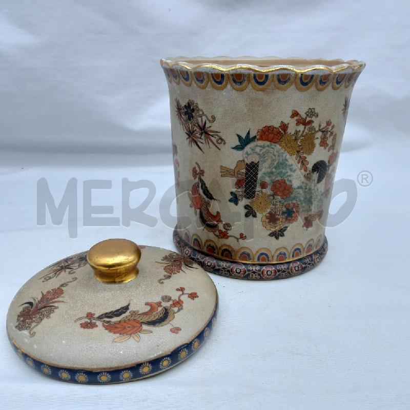SCATOLA CERAMICA CINESE SATSUMA BEIGE  | Mercatino dell'Usato San maurizio canavese 3