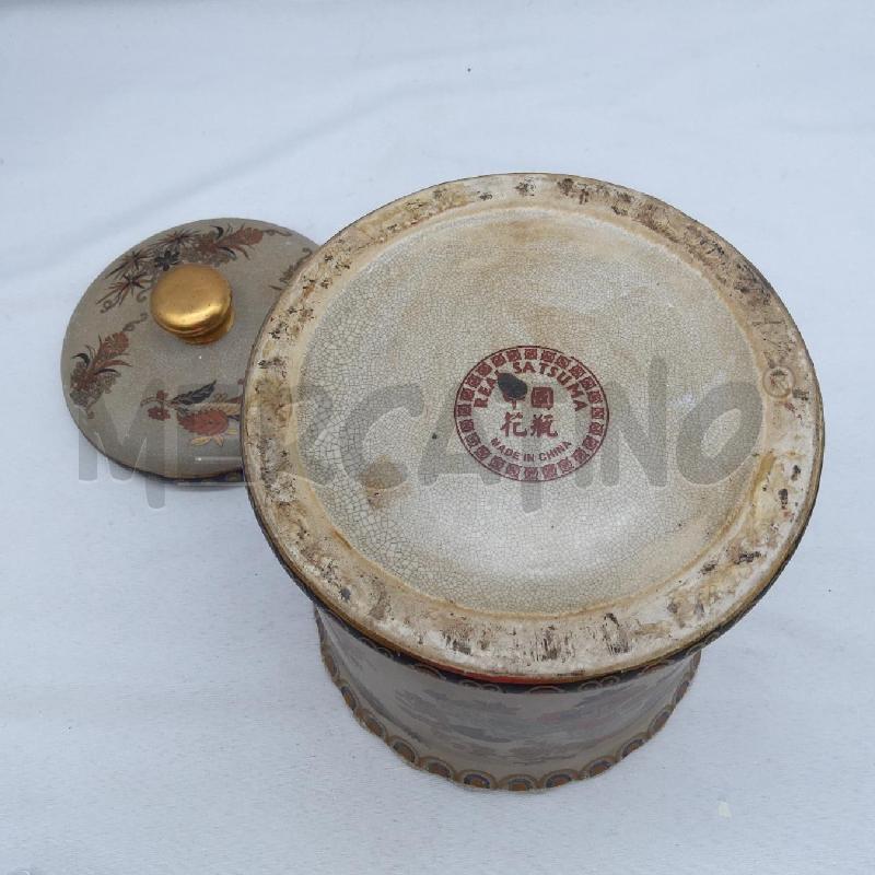 SCATOLA CERAMICA CINESE SATSUMA BEIGE  | Mercatino dell'Usato San maurizio canavese 4