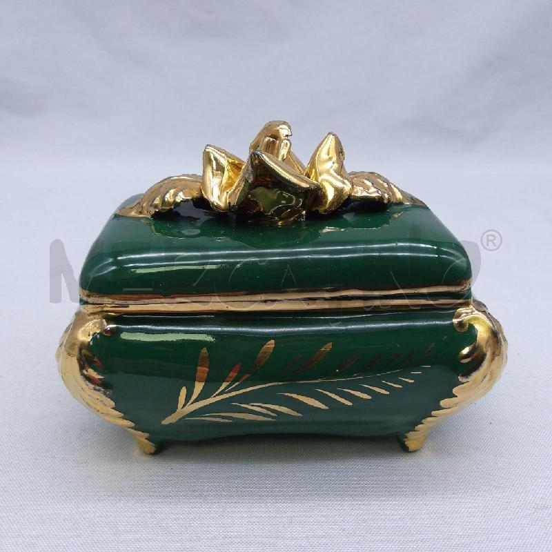 SCATOLA CERAMICA VERDE ORO SESTO  | Mercatino dell'Usato San maurizio canavese 1