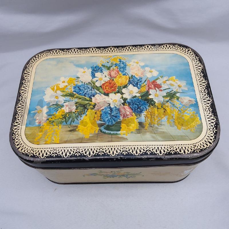 SCATOLA LATTA VINATGE STOBBIA BOUQUET FIORI | Mercatino dell'Usato San maurizio canavese 2