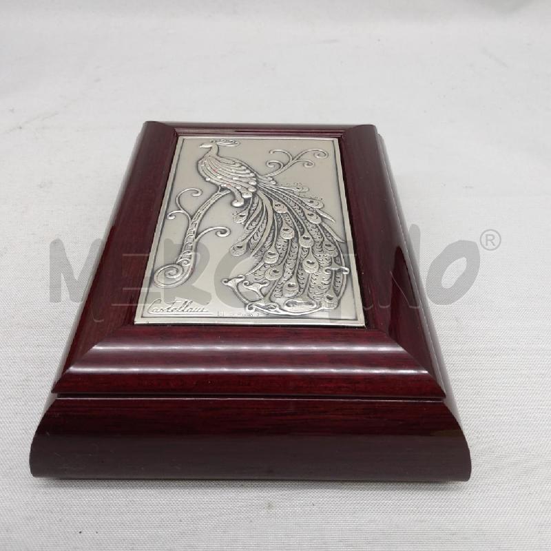 SCATOLA LEGNO ROSSO LAMINA ARG CASTELLANI PAVONE | Mercatino dell'Usato San maurizio canavese 2