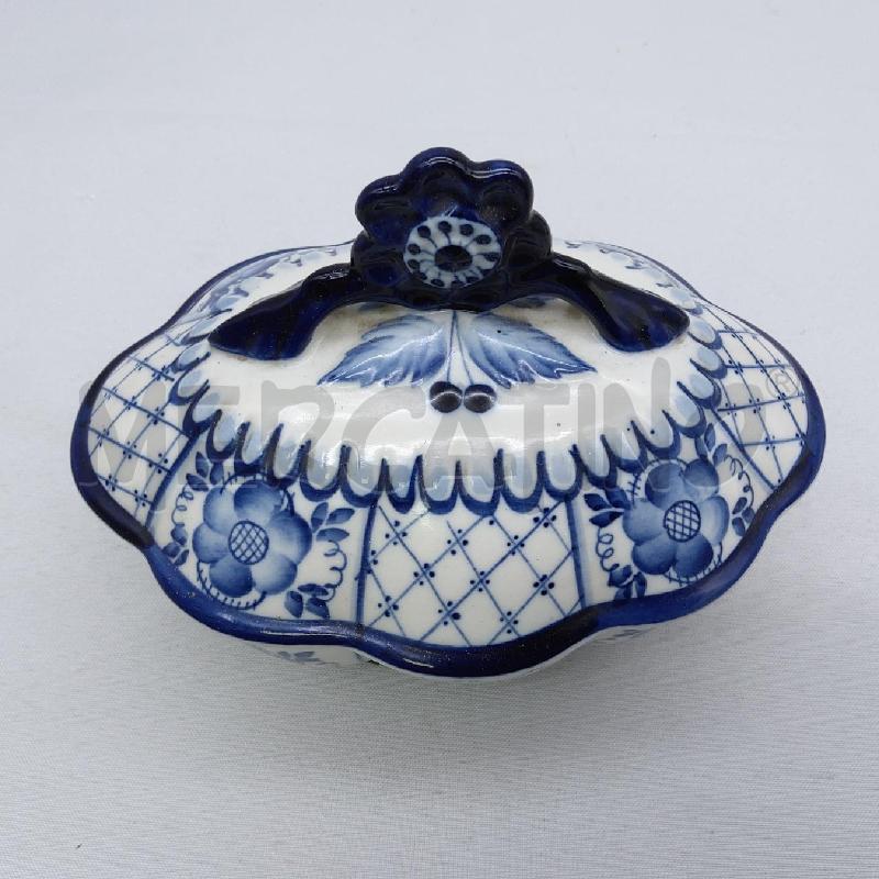 SCATOLA OVALE PORCELLANA BCO BLU | Mercatino dell'Usato San maurizio canavese 2
