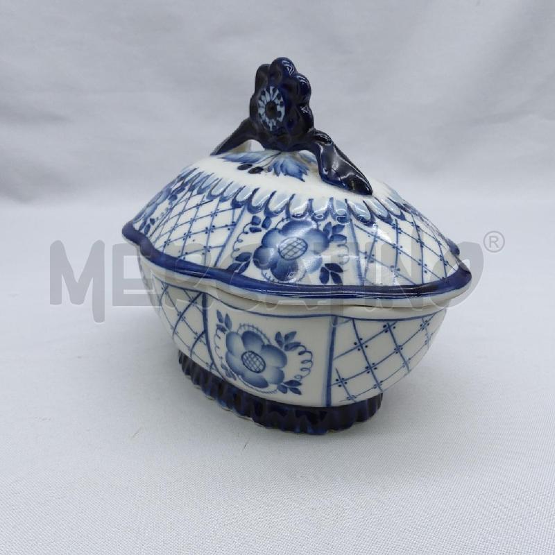 SCATOLA OVALE PORCELLANA BCO BLU | Mercatino dell'Usato San maurizio canavese 3