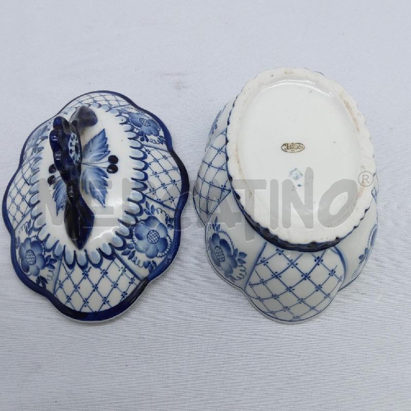 SCATOLA OVALE PORCELLANA BCO BLU | Mercatino dell'Usato San maurizio canavese 5