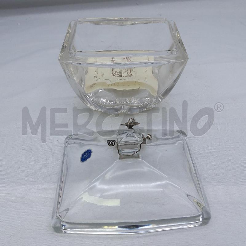 SCATOLA VETRO COPERCHIO FOGLIA E FIORE ARGENTO | Mercatino dell'Usato San maurizio canavese 3