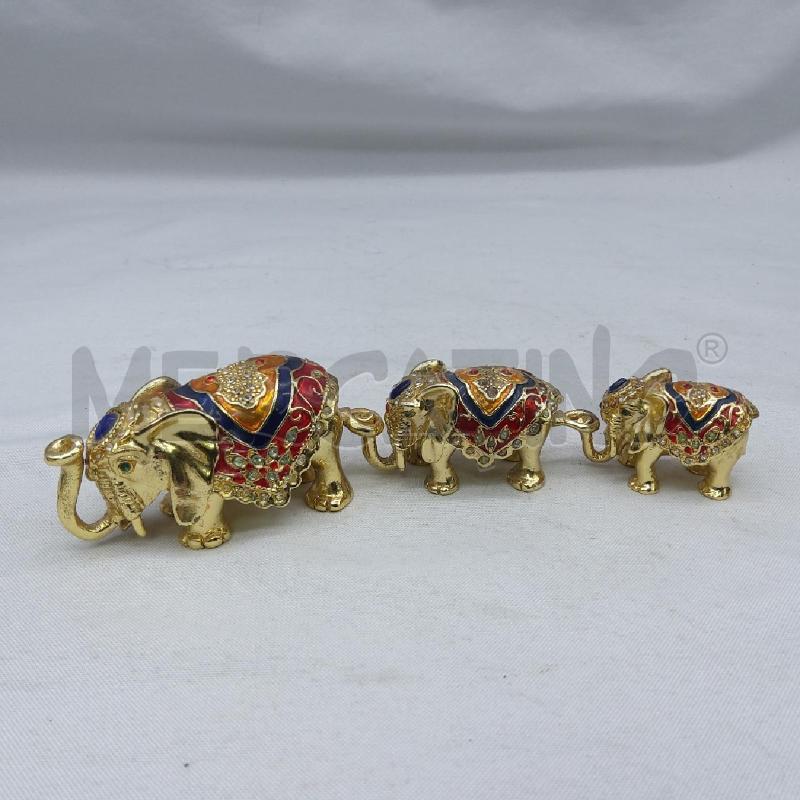 SCATOLINE ELEFANTINI PZ. 3 METALLO SMALTATO | Mercatino dell'Usato San maurizio canavese 1