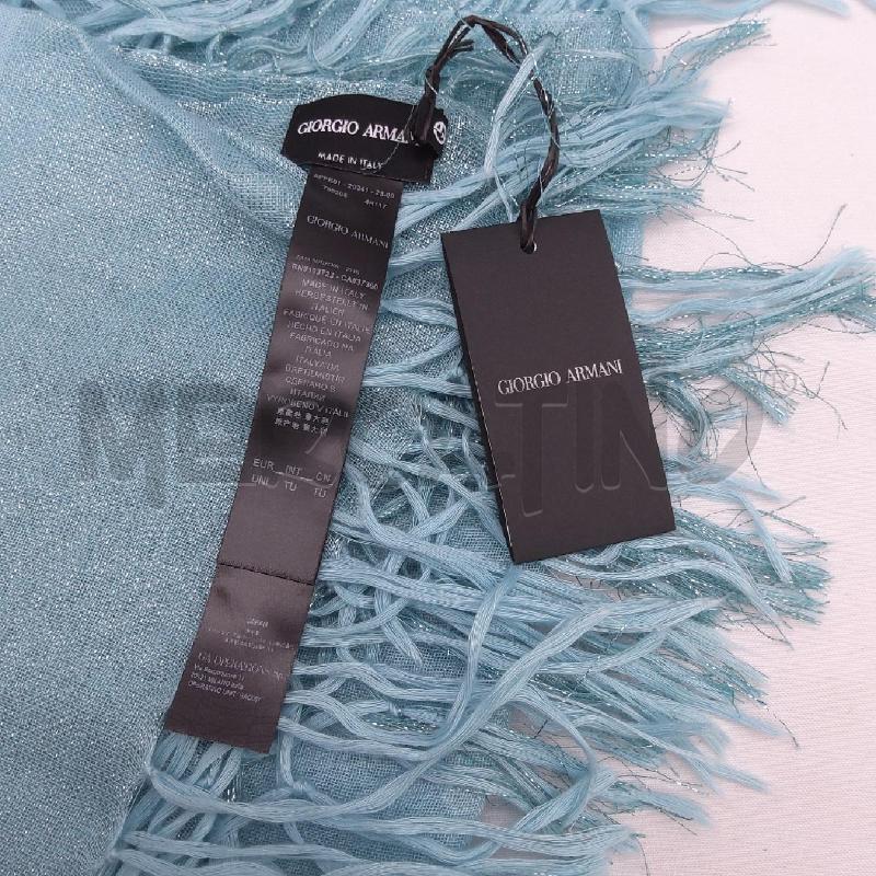 SCIARPA DONNA GIORGIO ARMANI BORDI LUREX CARIBBEAN FRANGE  | Mercatino dell'Usato San maurizio canavese 4