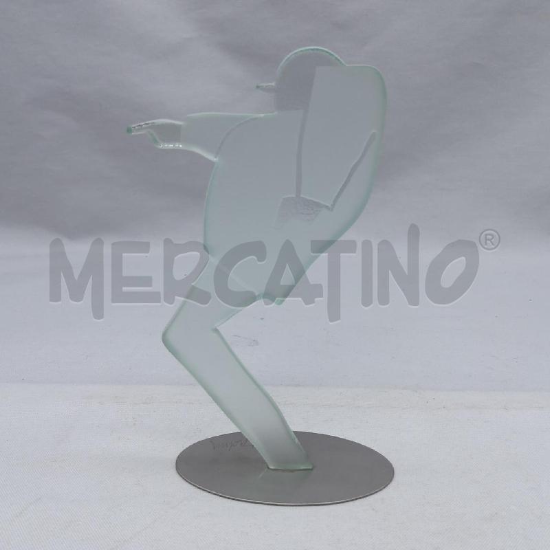 SCULTURA VETRO TADINI EMILIO UOMO CHE INDICA | Mercatino dell'Usato San maurizio canavese 3