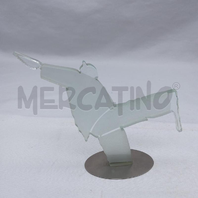 SCULTURA VETRO TADINI EMILIO UOMO GAMBA E BRACCIO ALZATO | Mercatino dell'Usato San maurizio canavese 1