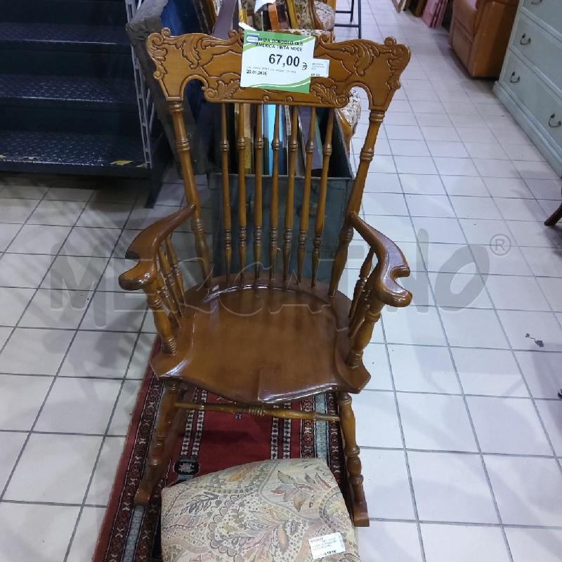 SEDIA DONDOLO OLD AMERICA TINTA NOCE | Mercatino dell'Usato San maurizio canavese 1