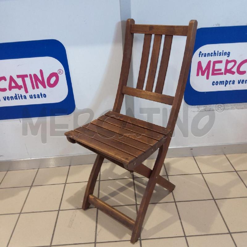 SEDIA LEGNO PIEGHEVOLE MARRONE | Mercatino dell'Usato San maurizio canavese 1