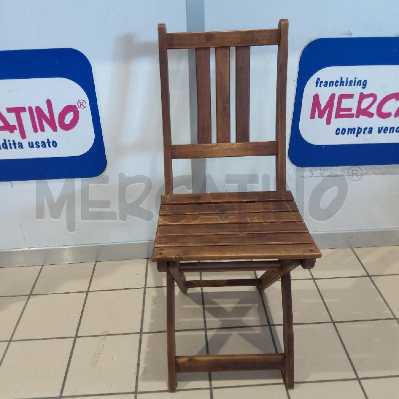 SEDIA LEGNO PIEGHEVOLE MARRONE | Mercatino dell'Usato San maurizio canavese 2