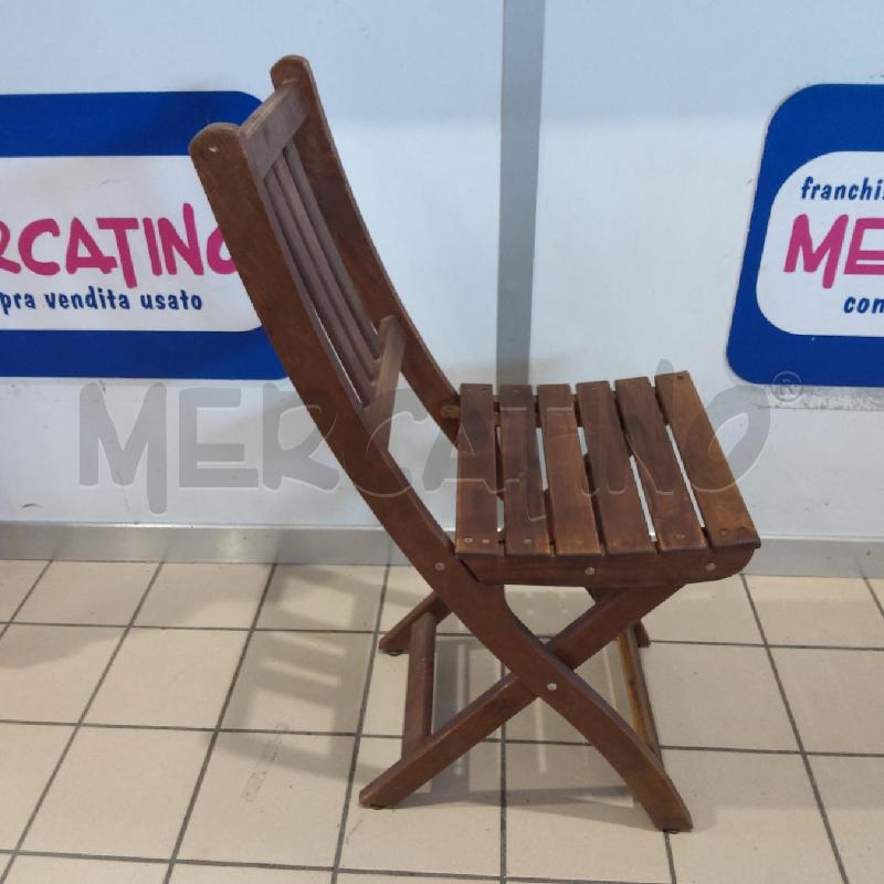 SEDIA LEGNO PIEGHEVOLE MARRONE | Mercatino dell'Usato San maurizio canavese 3