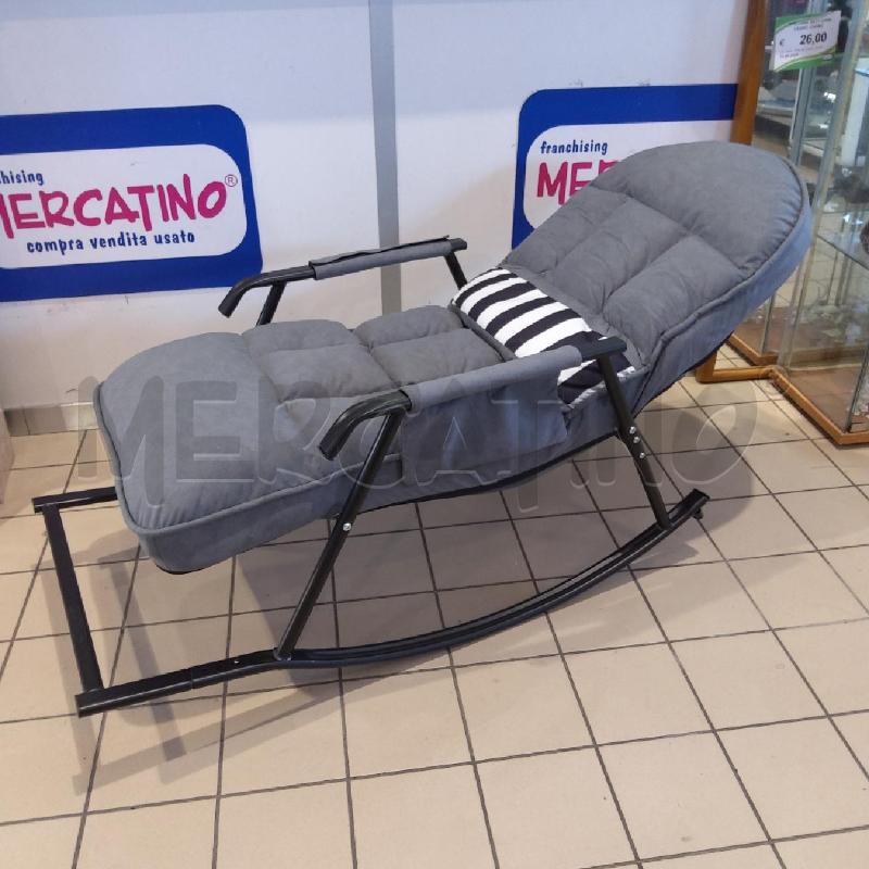SEDIA LETTINO DONDOLO IMBOTTITO GRIGIO | Mercatino dell'Usato San maurizio canavese 1