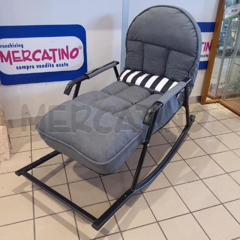 SEDIA LETTINO DONDOLO IMBOTTITO GRIGIO | Mercatino dell'Usato San maurizio canavese 2