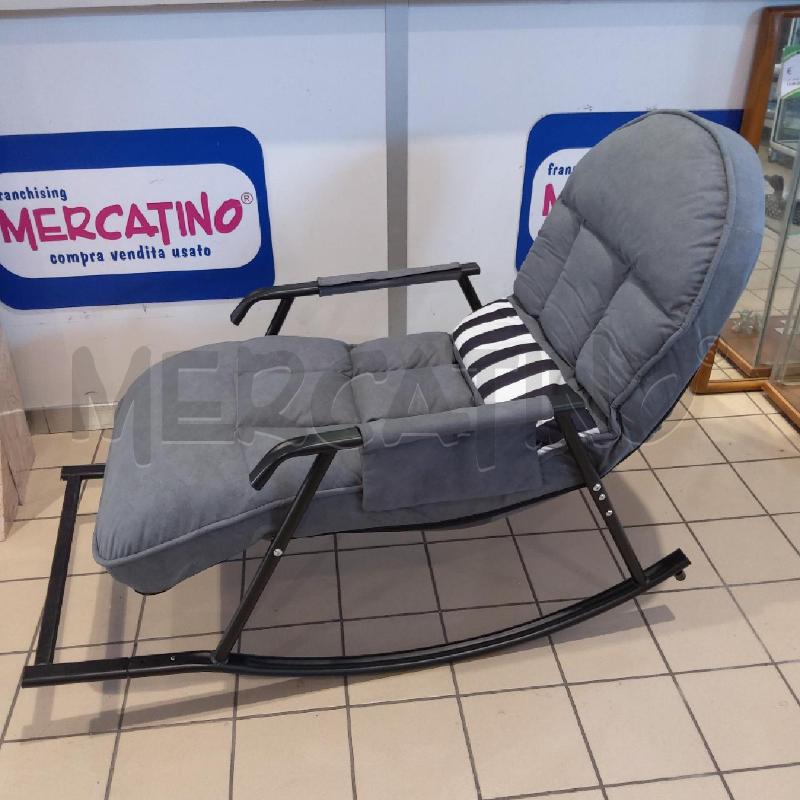 SEDIA LETTINO DONDOLO IMBOTTITO GRIGIO | Mercatino dell'Usato San maurizio canavese 3