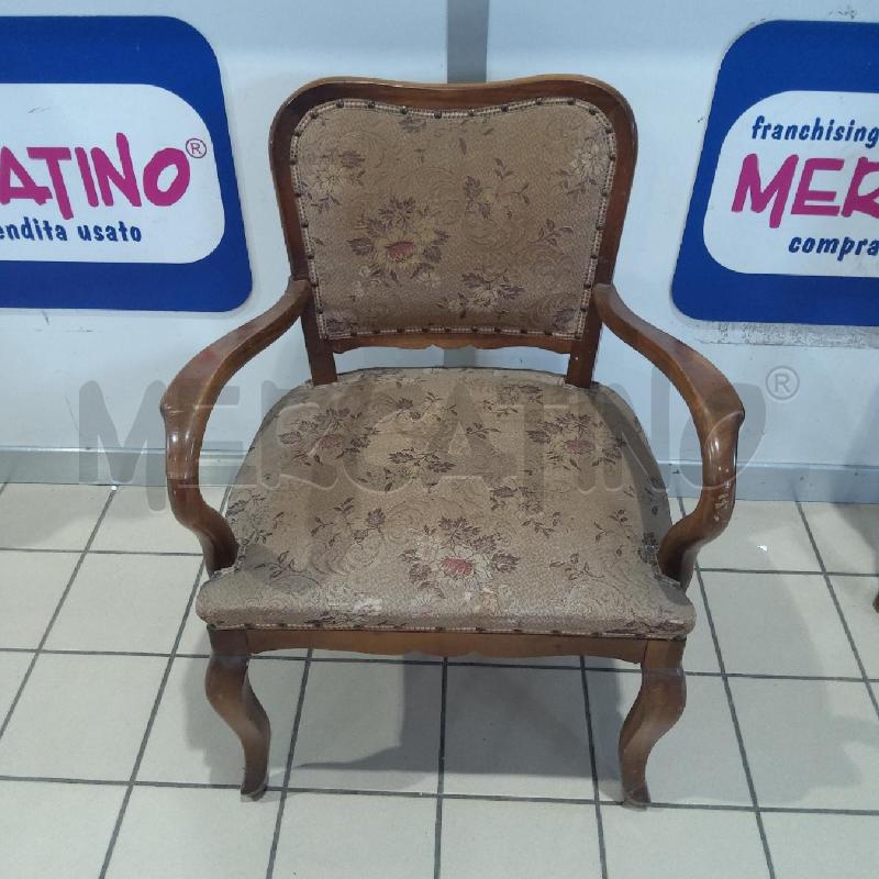 SEDIA POLTRONCINA CAMERA BORCHIE TESSUTO FIORI E FOGLIE | Mercatino dell'Usato San maurizio canavese 1
