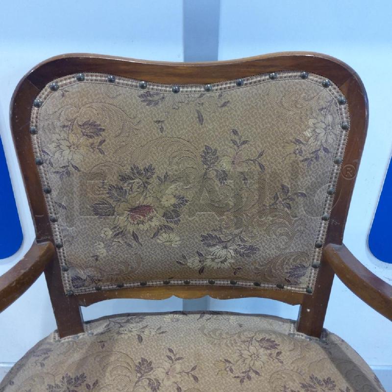 SEDIA POLTRONCINA CAMERA BORCHIE TESSUTO FIORI E FOGLIE | Mercatino dell'Usato San maurizio canavese 2