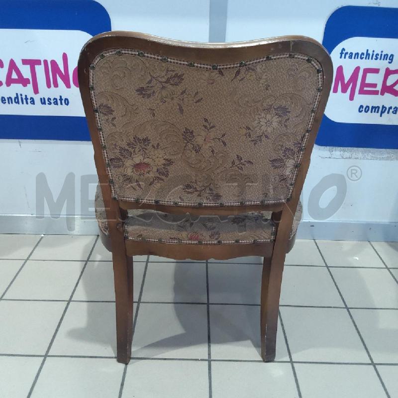 SEDIA POLTRONCINA CAMERA BORCHIE TESSUTO FIORI E FOGLIE | Mercatino dell'Usato San maurizio canavese 4