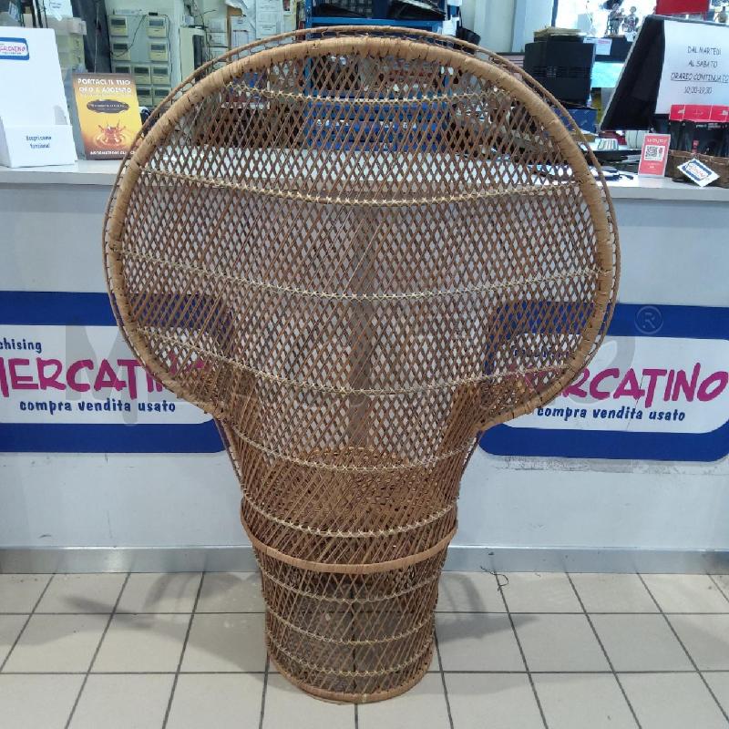 SEDIA TRONO VIMINI  | Mercatino dell'Usato San maurizio canavese 3