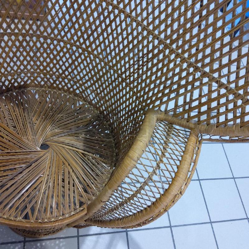 SEDIA TRONO VIMINI  | Mercatino dell'Usato San maurizio canavese 4
