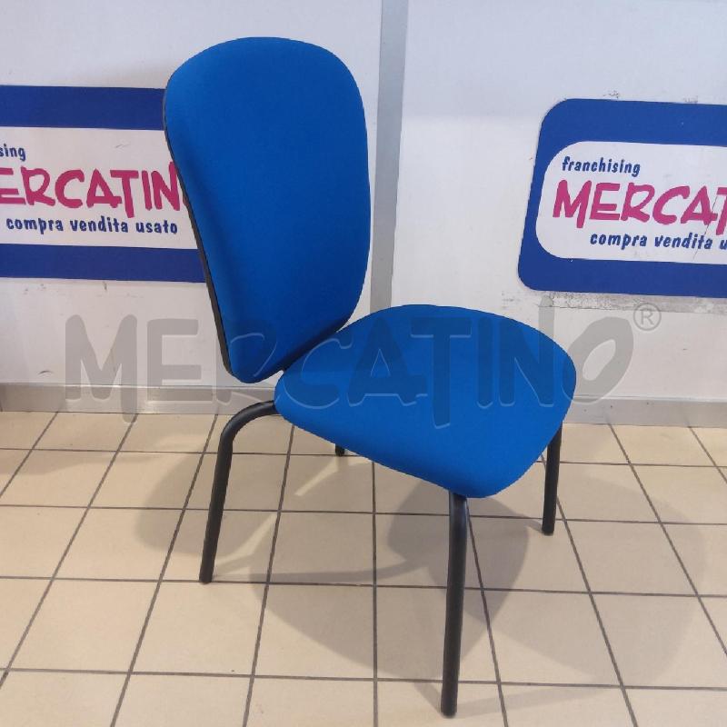 SEDIA UFFICIO TESSUTO BLU | Mercatino dell'Usato San maurizio canavese 3