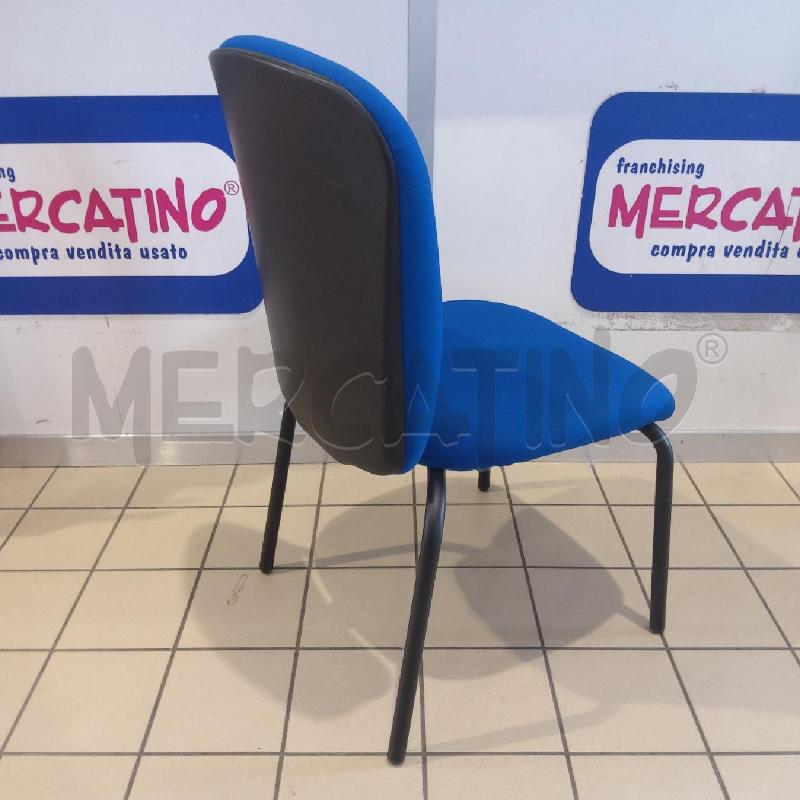 SEDIA UFFICIO TESSUTO BLU | Mercatino dell'Usato San maurizio canavese 4