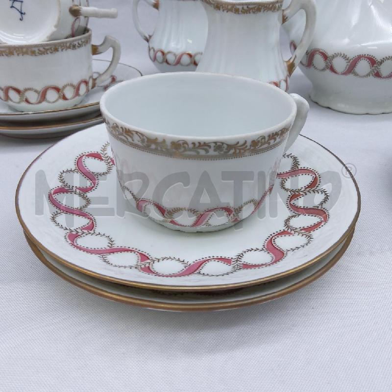 SET 6 TAZZE CERAMICA SEVRES GRECA ROSA ORO | Mercatino dell'Usato San maurizio canavese 2