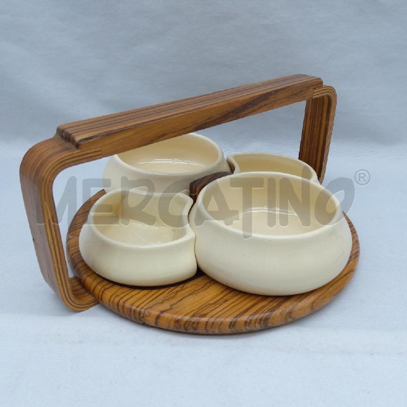 SET TAVOLA LEGNO CIOTOLE CREMA + OLIERA + FORMAG | Mercatino dell'Usato San maurizio canavese 3