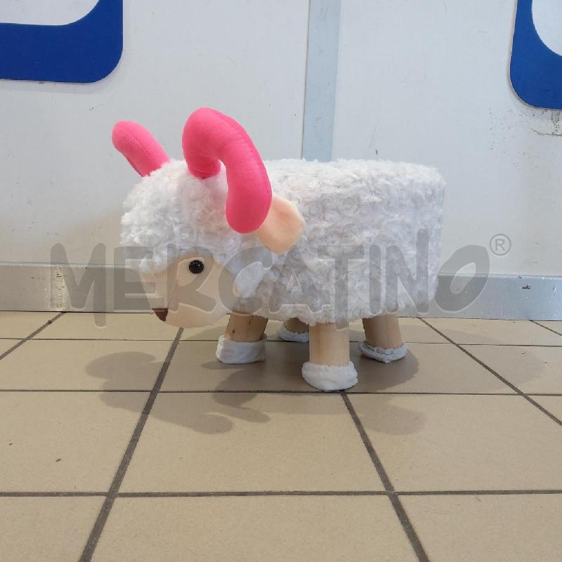 SGABELLINO ARIETE PELUCHE CORNA FUCSIA | Mercatino dell'Usato San maurizio canavese 1