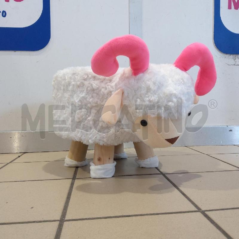 SGABELLINO ARIETE PELUCHE CORNA FUCSIA | Mercatino dell'Usato San maurizio canavese 2