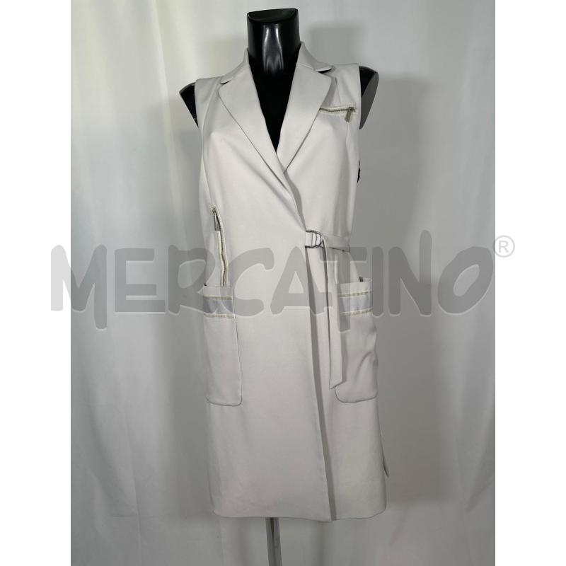 SMANICATO DONNA EMPORIO ARMANI BEIGE INSERTI VELLUTINO  | Mercatino dell'Usato San maurizio canavese 1