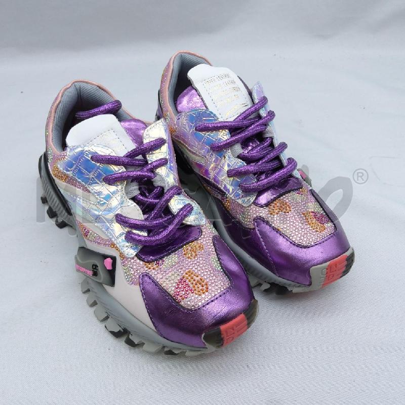 SNEACKERS DONNA SC2 CLJD VIOLA STRASS  | Mercatino dell'Usato San maurizio canavese 2