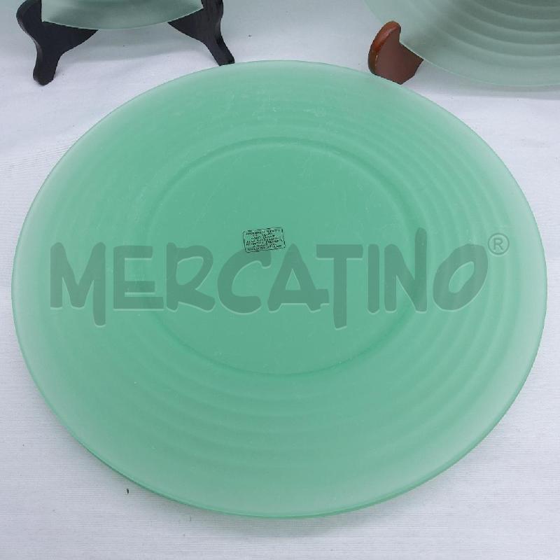 SOTTO PIATTI PZ. 6 VETRO VERDE RIGHE | Mercatino dell'Usato San maurizio canavese 2