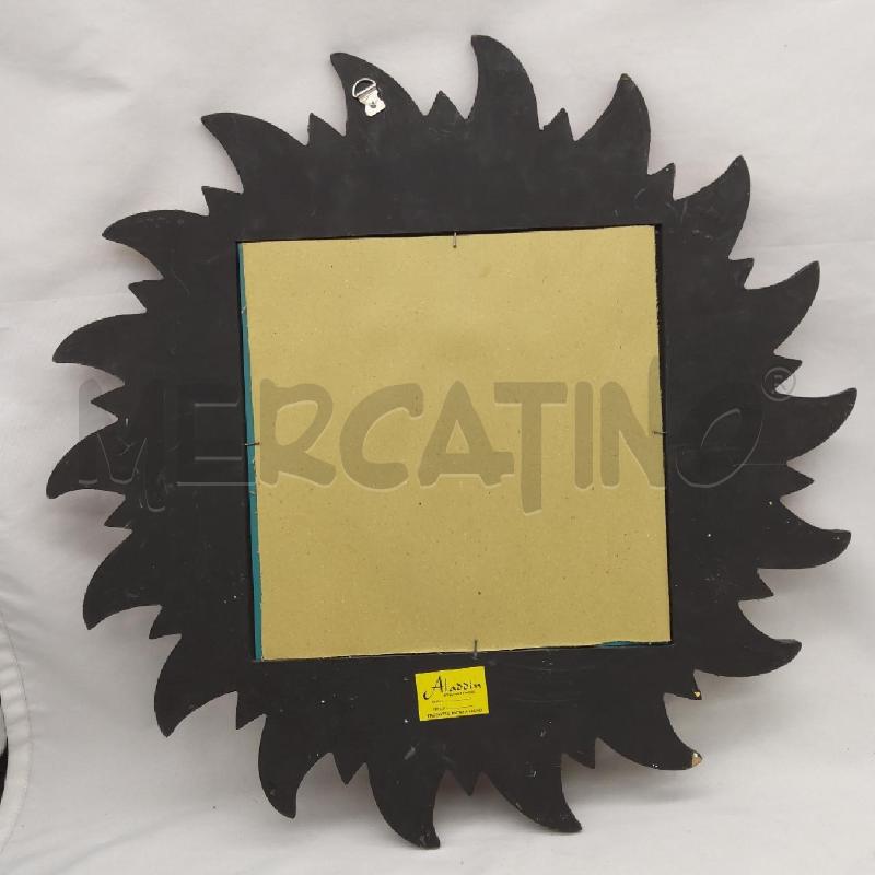 SPECCHIETTO ETNICO SOLE LEGNO ARANCIO | Mercatino dell'Usato San maurizio canavese 3