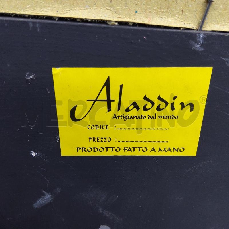 SPECCHIETTO ETNICO SOLE LEGNO ARANCIO | Mercatino dell'Usato San maurizio canavese 4