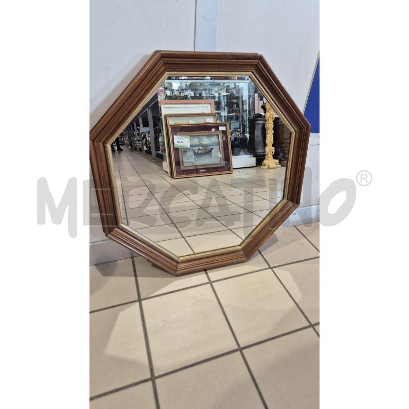 SPECCHIO OTTOGONALE CORN LEGNO | Mercatino dell'Usato San maurizio canavese 1