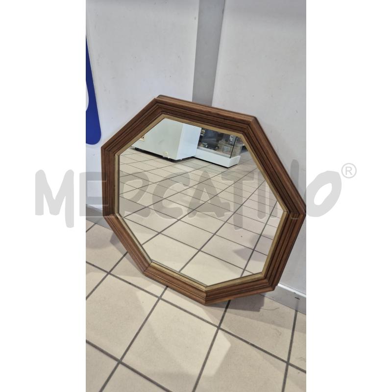 SPECCHIO OTTOGONALE CORN LEGNO | Mercatino dell'Usato San maurizio canavese 3