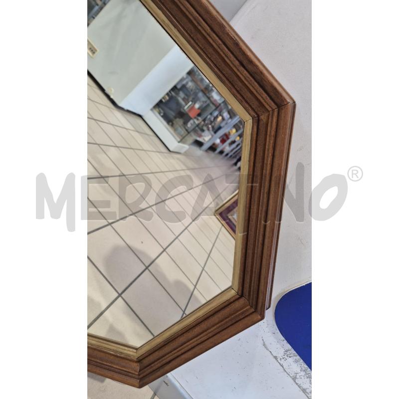 SPECCHIO OTTOGONALE CORN LEGNO | Mercatino dell'Usato San maurizio canavese 4